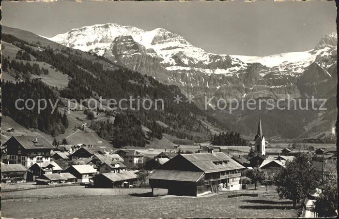 Lenk Simmental mit Wildstrubel und Raezligletscher