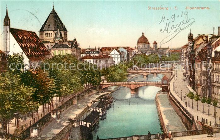 Strassburg Elsass Partie an der Ill