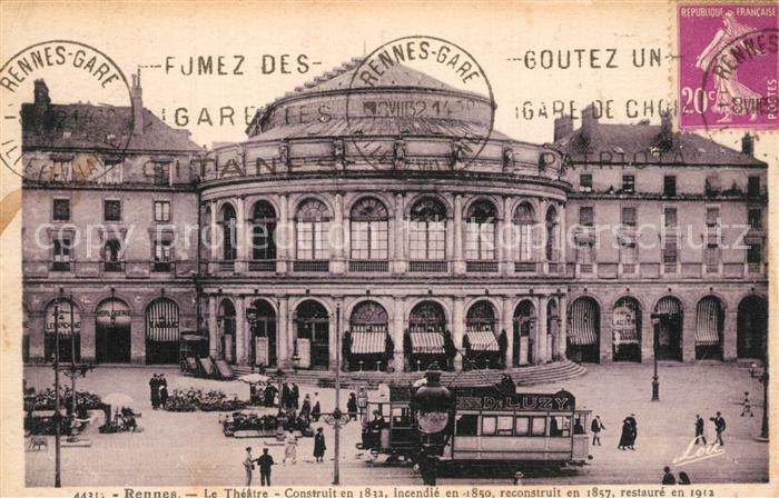 Rennes Ille-et-Vilaine Théâtre 19e siècle Tram