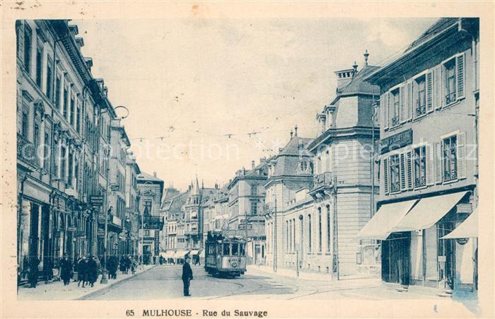 Mulhouse Muehlhausen Rue du Sauvage Tram