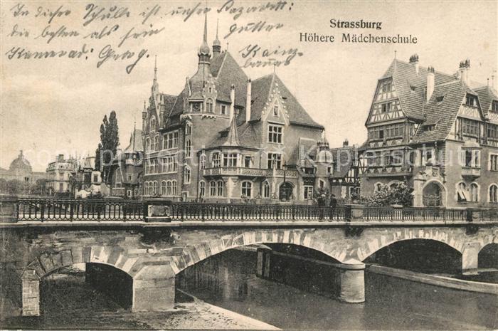 Strassburg Elsass Hoehe Maedchenschule Bruecke