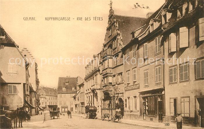 Colmar Haut Rhin Elsass Kopfhausgasse Rue des Têtes