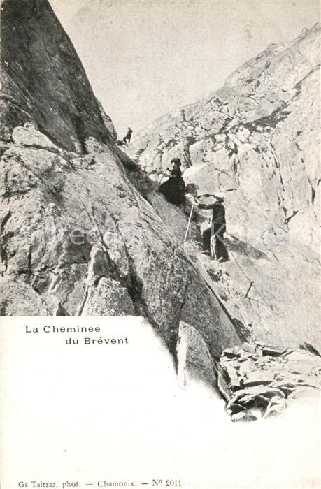 Chamonix Le Cheminée du Brévent Bergsteiger Hochgebirge