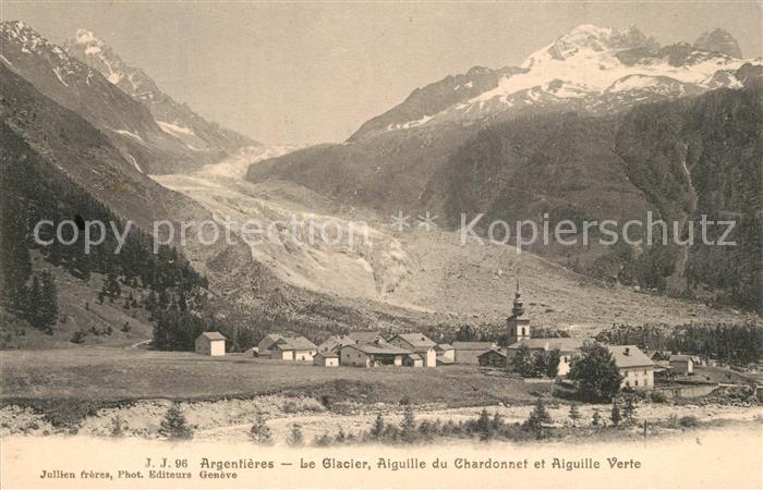 Argentieres Seine-et-Marne Le Glacier Aiguille du Chardonnet et Aiguille Verte