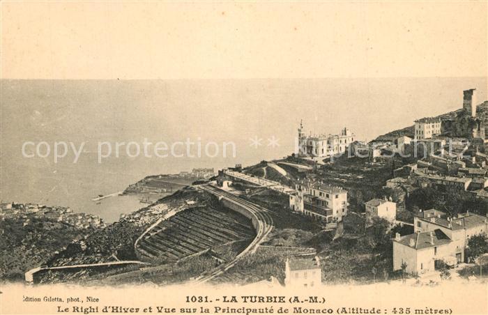 La Turbie Le Righi d Hiver et vue sur la Principauté de Monace