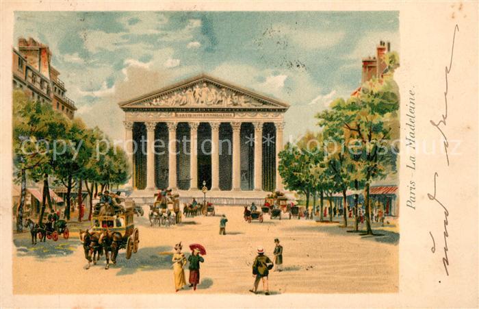 Paris Eglise de La Madeleine Kuenstlerkarte