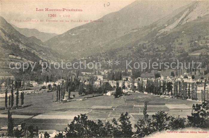Luz-Saint-Sauveur Hautes Pyrenees Vue Generale et entrée de la Vallee de Barèges