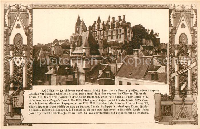 Loches Indre et Loire Chateau royal Histoire