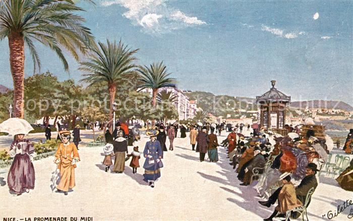 Nice Alpes Maritimes La Promenade du Midi Cote d Azur Oilette Serie 761 No. 1 Ku