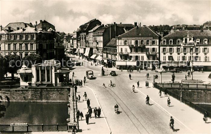 Belfort Alsace Pont sur la Savoureuse Place Corbis et faubourg de France