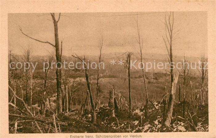 Verdun Meuse Eroberte franzoesische Schuetzengraeben Kriegsschauplatz 1. Weltkri