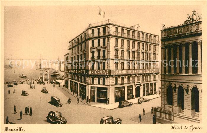 Marseille Bouches-du-Rhone Grand Hotel de Geneve Illustration