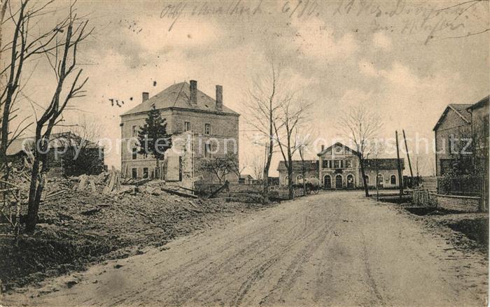 Challerange Ortsmotiv Truemmer 1. Weltkrieg