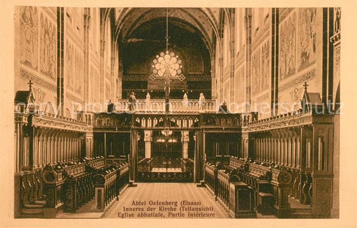 Oelenberg Elsass Abtei Inneres der Kirche Eglise abbatial intérieure
