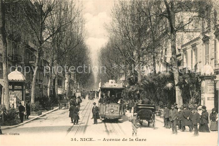 Nice Alpes Maritimes Avenue de la Gare Tram