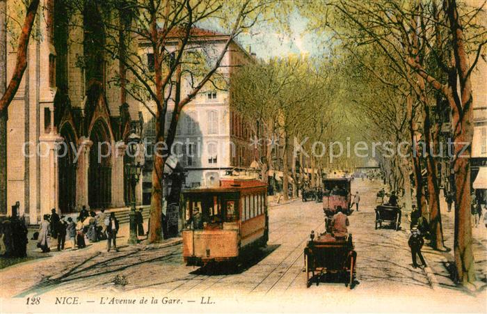 Nice Alpes Maritimes Avenue de la Gare Tram