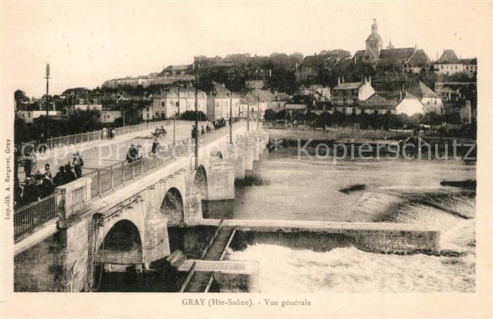 Gray Haute Saone Vue Generale Pont sur la Saone
