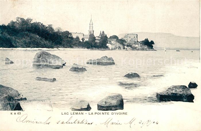 Lac Leman Genfersee La Pointe d Ivoire