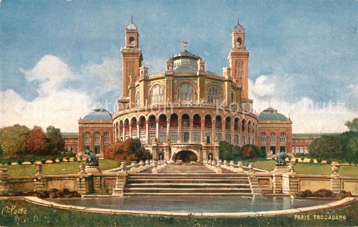 Paris Palais du Trocadero Oilette Serie 952 No. 53 Kuenstlerkarte