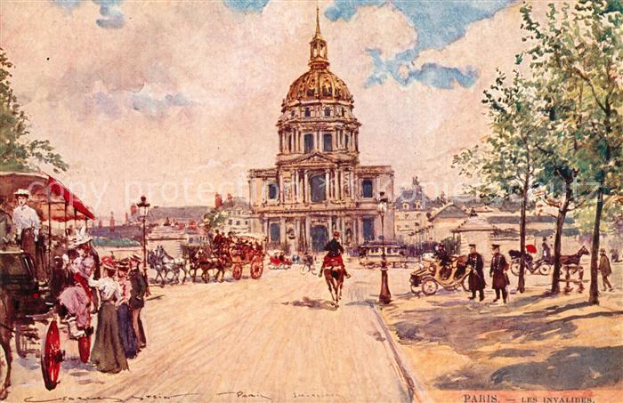 Paris Hotel des Invalides Dessin Künstlerkart
