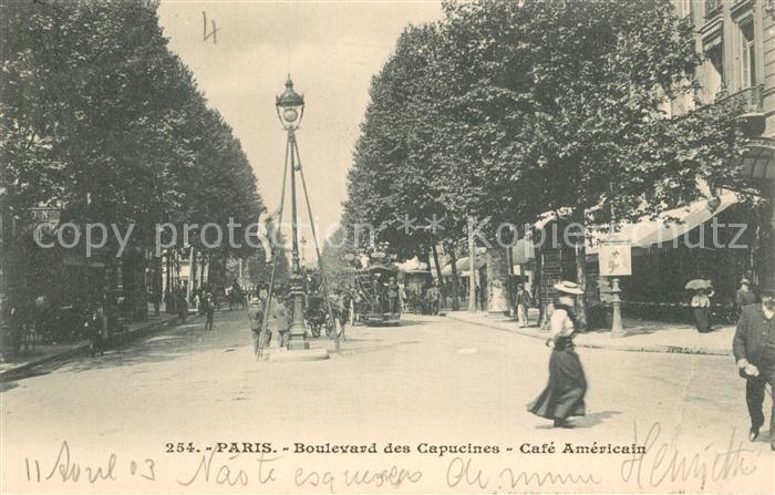 Paris Boulevard des Capucines Cafe Américain