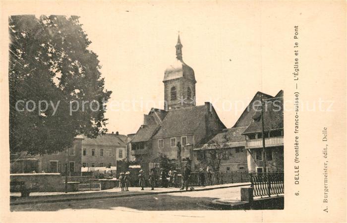 Delle Belfort Eglise et le pont Frontière franco suisse