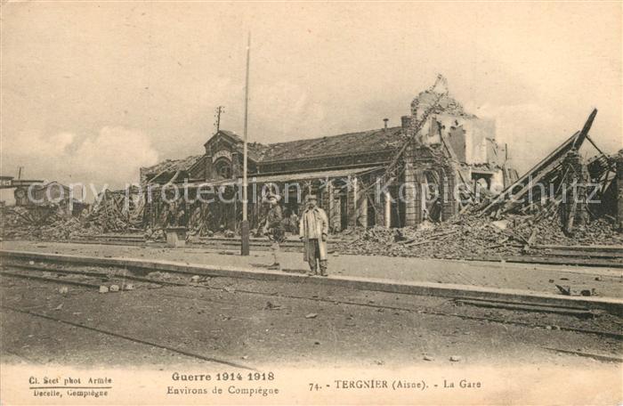 Tergnier Environs de Compiègne Grande Guerre 191