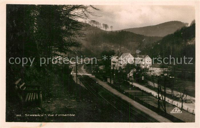 Stambach Bas Rhin Vue d_ensemble Chemin de fer les Vosges