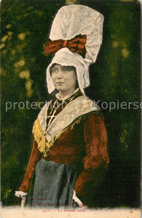 Normandie Region Le Bonnet rond Trachten Kopfschmuck