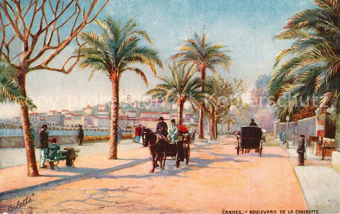 Cannes Alpes-Maritimes Boulevard de la Croisette Oilette Serie 766 No. 35 Kuenst