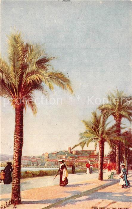 Cannes Alpes-Maritimes Boulevard de la Croisette Oilette Serie 767 No. 37 Kuenst