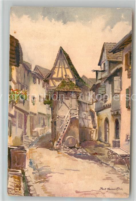 Eguisheim Haut Rhin Des vieilles maisons Dessin Künstlerkar