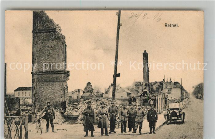 Rethel Ardennes Ruines Grande Guerre Truemmer 1. Weltkrieg
