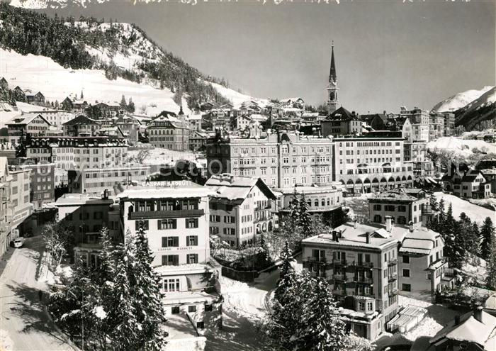 St Moritz Dorf GR Winterlandschaft