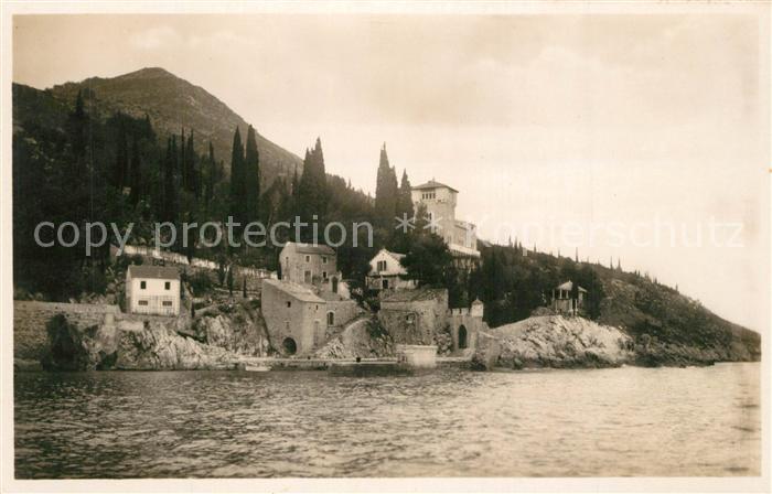 Trsteno Croatia Ansicht vom Meer aus