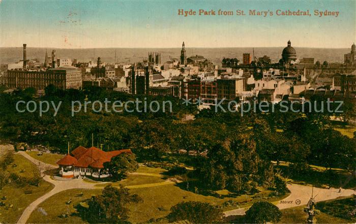 Sydney New South Wales Hyde Park from St Marys Cathedral