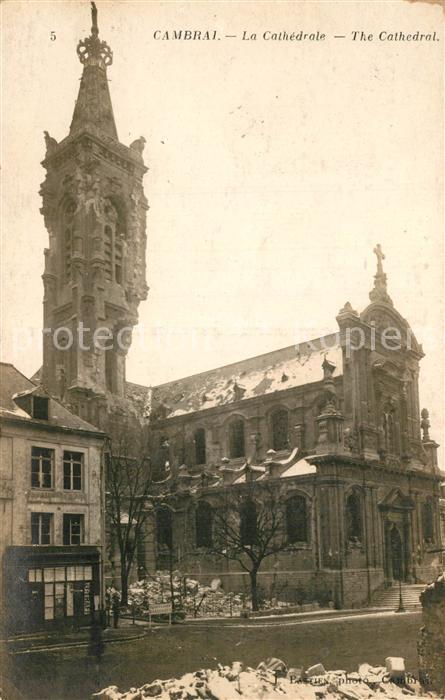 Cambrai zerst?rte Cathedrale
