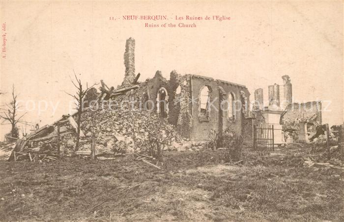 Neuf-Berquin Le Ruines de L Eglise