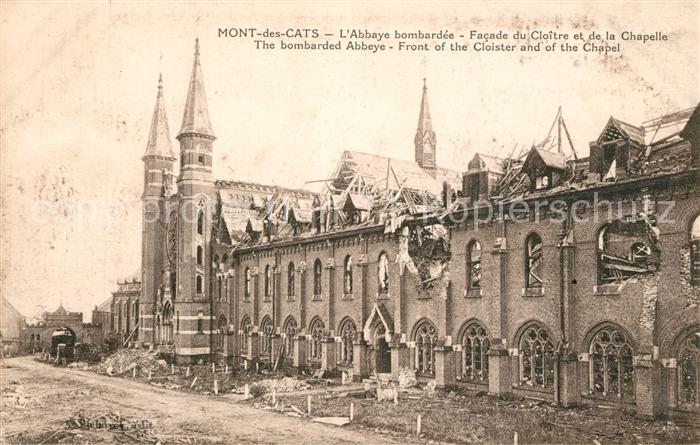 Lille Nord Mont des Cats L Abbaye bombardee