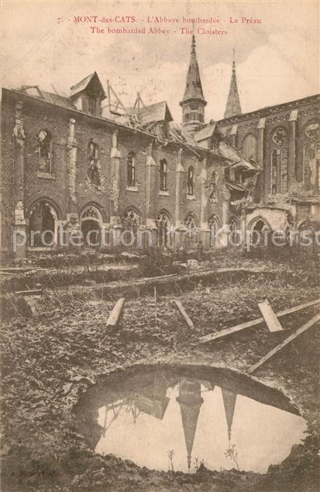 Lille Nord Mont des Cats L Abbaye bombardee