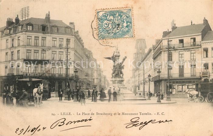 Lille Nord Place de Strasbourg et le Monument Test