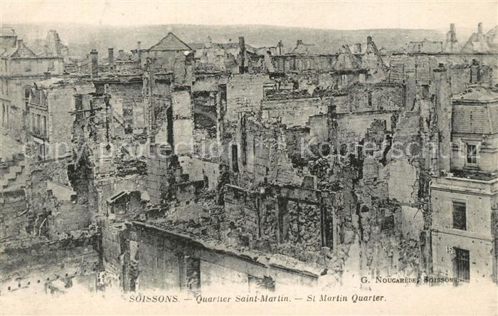 Soissons Aisne Quartier Saint Martin Ruines
