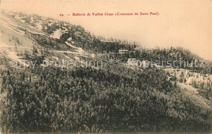 Saint-Paul Alpes-Maritimes Batterie de Vallon Claus
