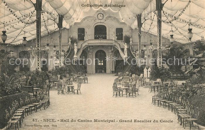 Nice Alpes Maritimes Hal du Casino Municipal Grand Escalier du Cercle