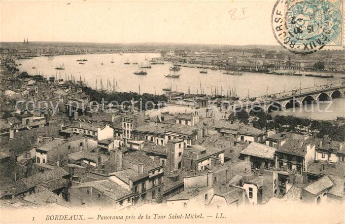 Bordeaux Panorama pris de la Tour Saint Michel