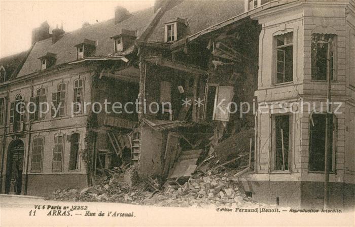 Arras Pas-de-Calais Rue del L Arsenal zerst?rte H?user
