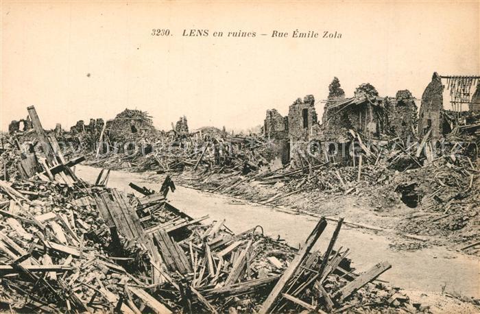 Lens Pas-de-Calais Ruines Rue Emile Zola