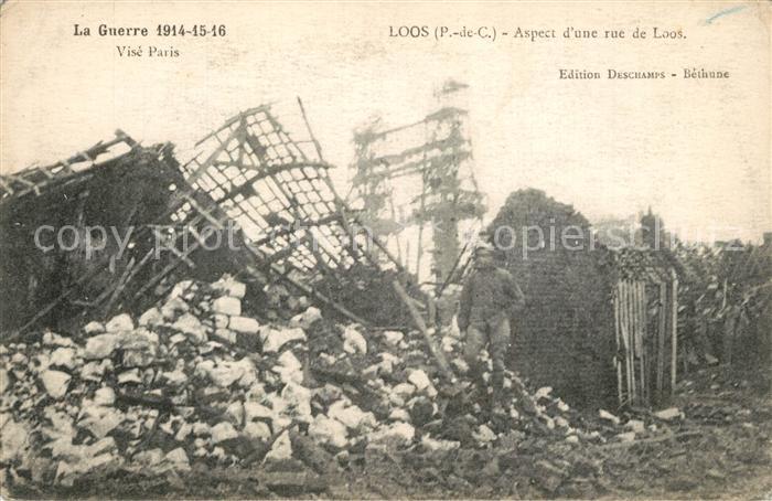 Loos Nord La Grand Guerre 1914-15-16 Soldaten Ruines