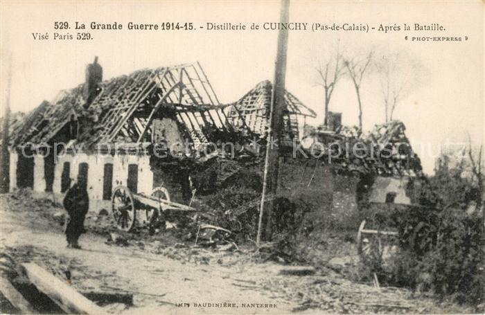 Cuinchy Grande Guerre 1914-15 Ruines Distilleri