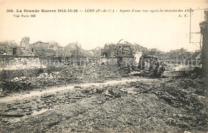 Loos-en-Gohelle Grande Guerre 1914-15-16 Ruines